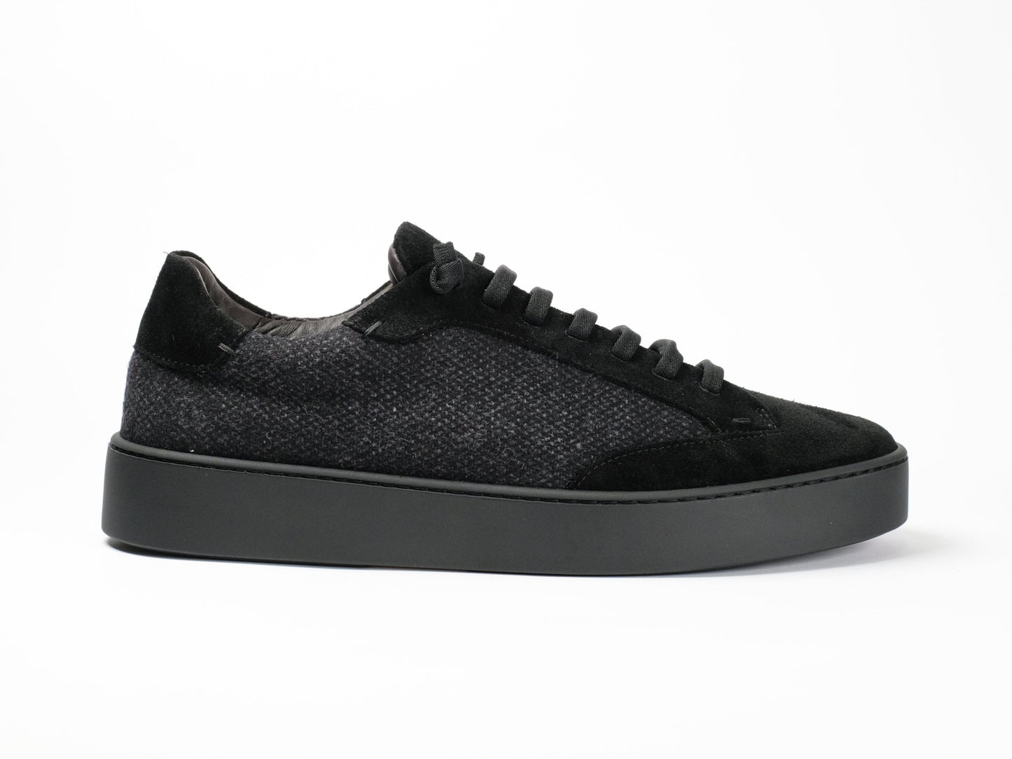 FABIANO RICCI - Sneaker Wol/Suède Zwart Sneakers Fabiano Ricci 