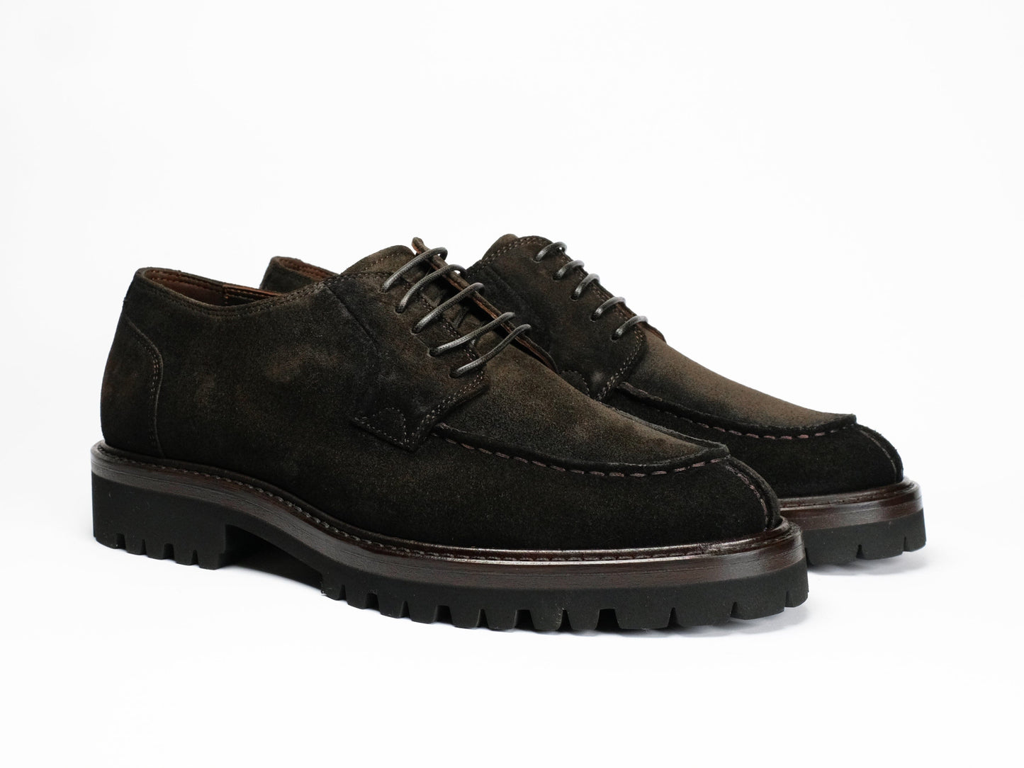 FABIANO RICCI - Suède Veterschoen Donkerbruin Schoenen Fabiano Ricci 
