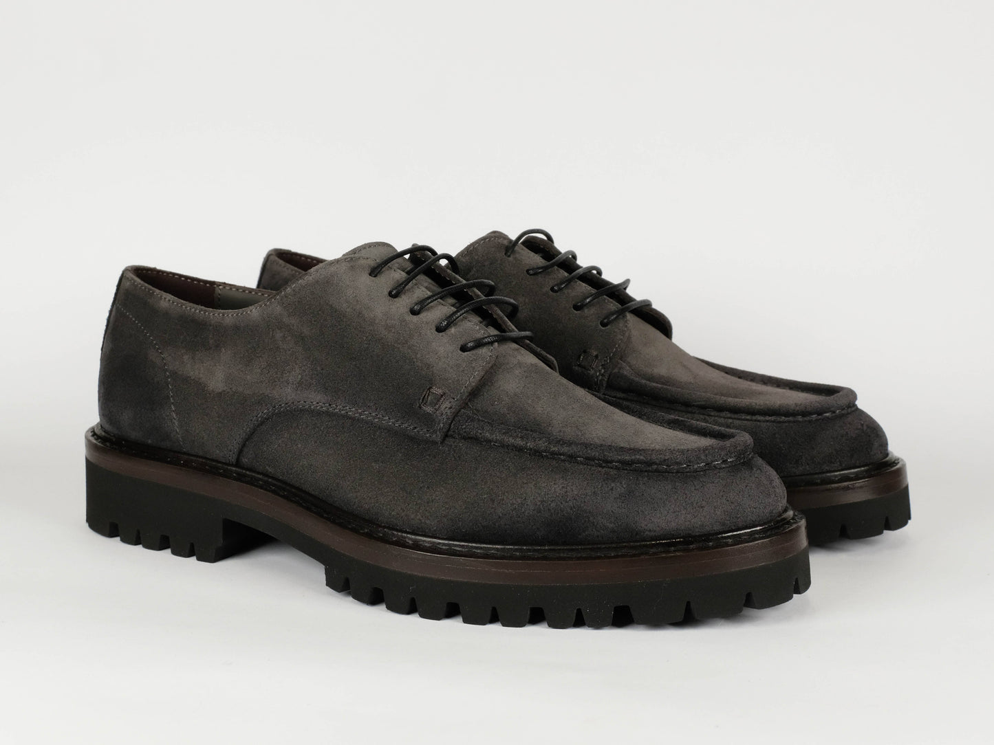 FABIANO RICCI - Veterschoen Suède Grijs Schoenen Fabiano Ricci 