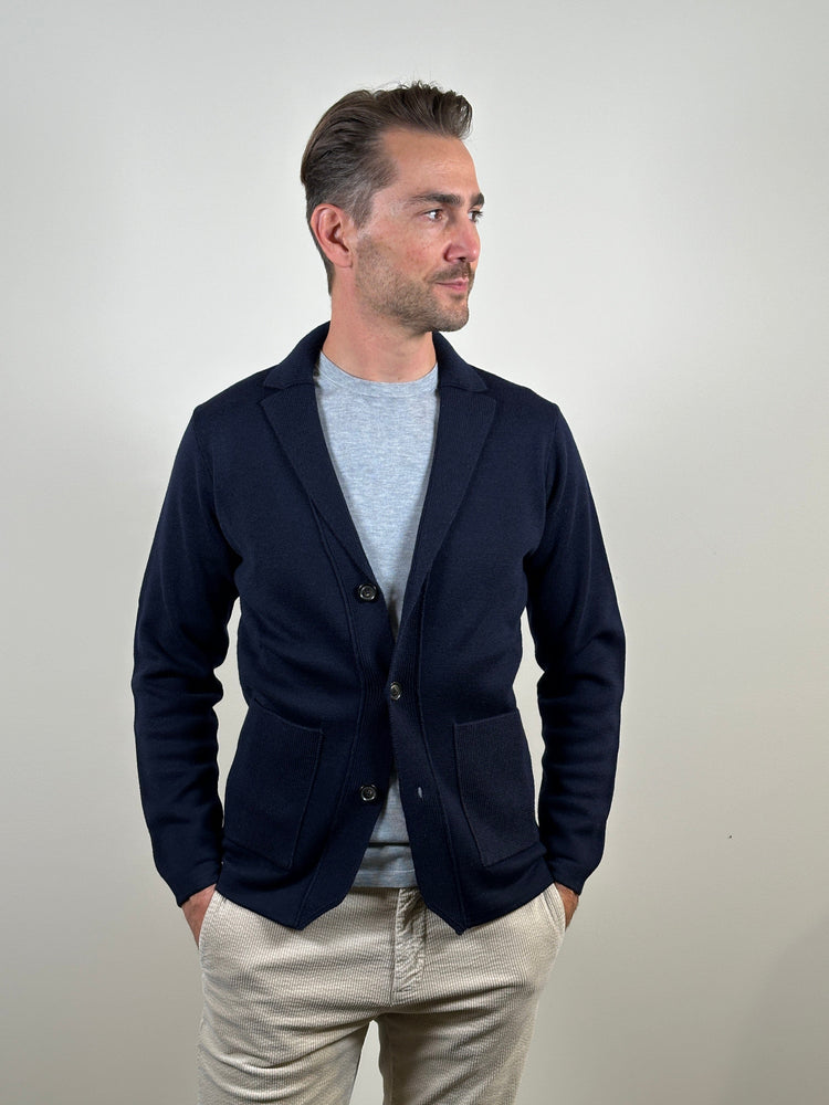 FERRANTE - Blazer Cardigan Navy Truien Ferrante 