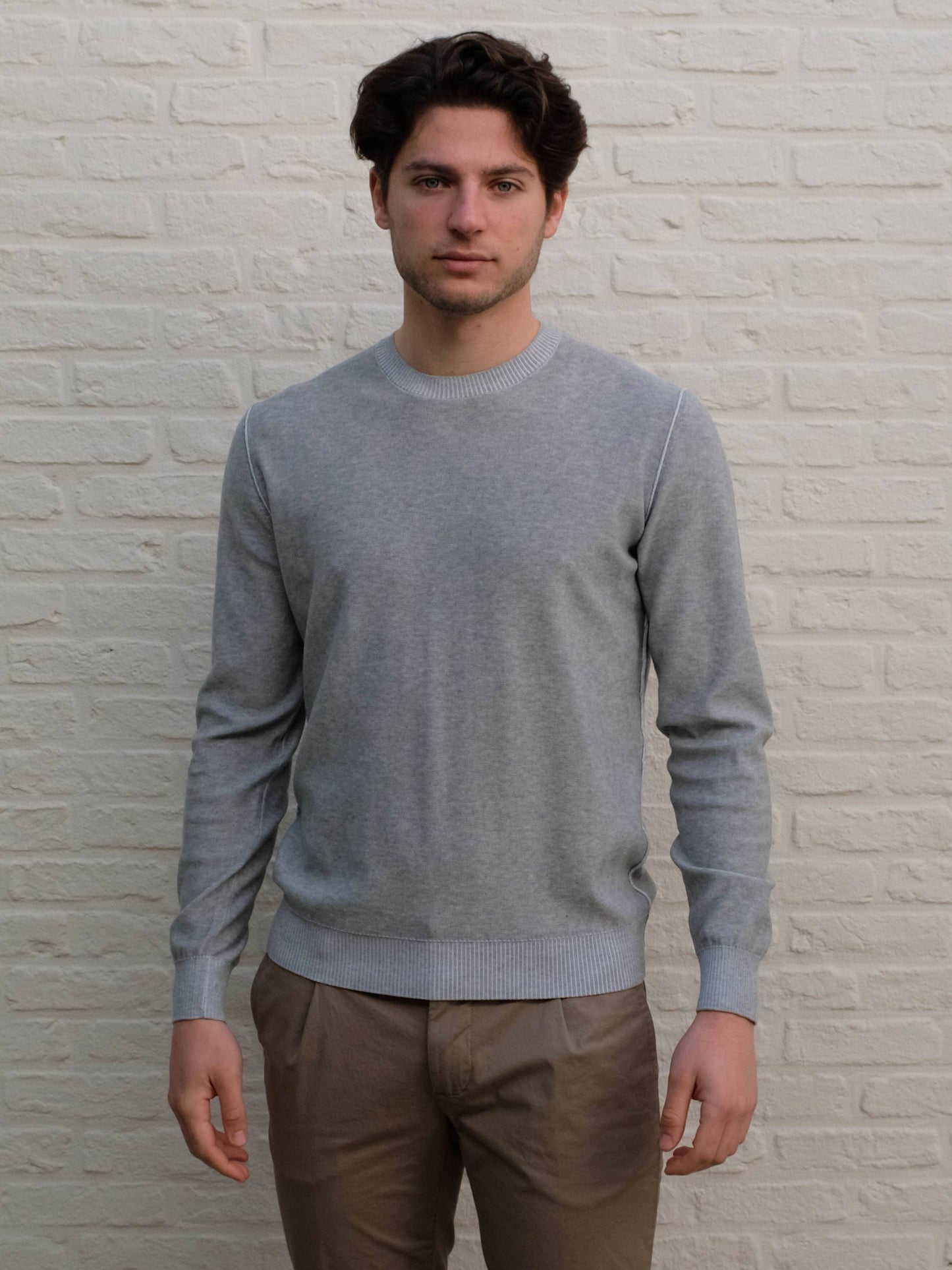 
                  
                    FERRANTE - Lichtgrijze Katoenen Crewneck Truien Ferrante 
                  
                