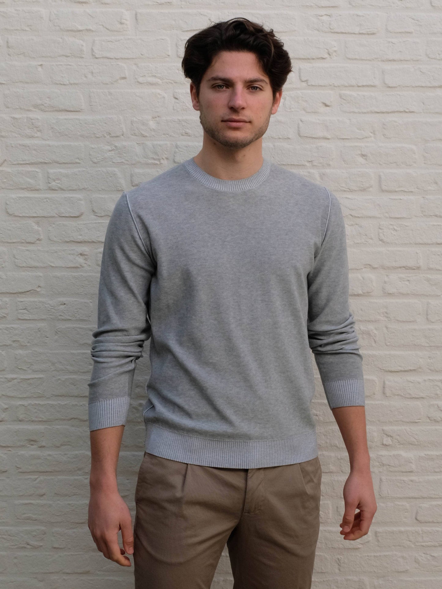 
                  
                    FERRANTE - Lichtgrijze Katoenen Crewneck Truien Ferrante 
                  
                