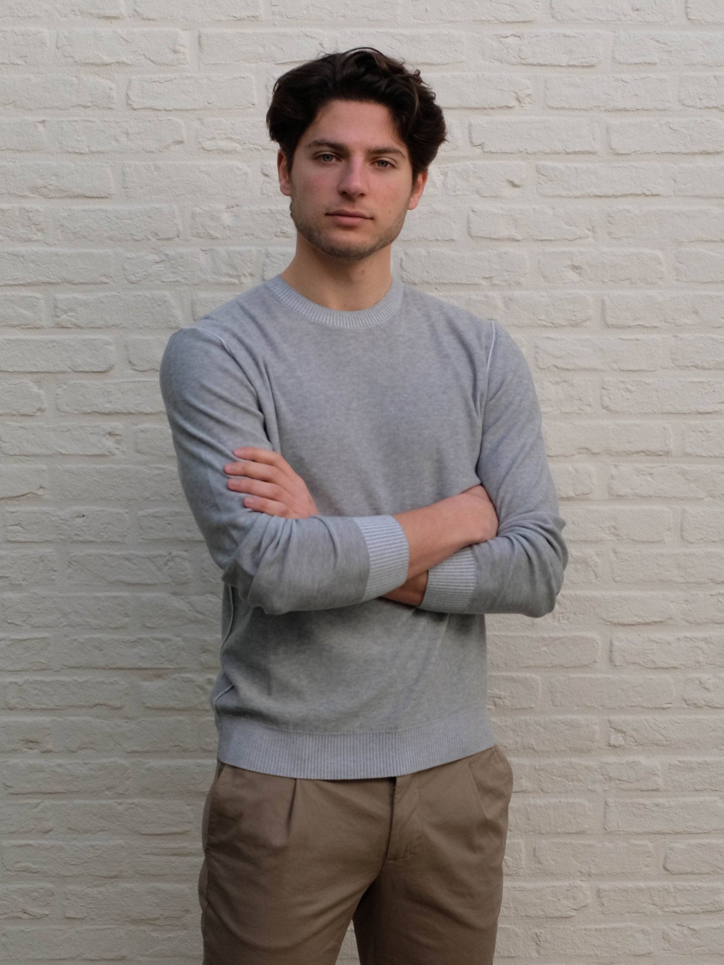 
                  
                    FERRANTE - Lichtgrijze Katoenen Crewneck Truien Ferrante 
                  
                