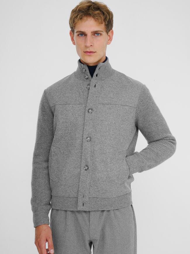 FERRANTE - Padded Knitted Wool Jacket Jassen Ferrante 