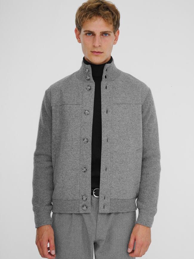 FERRANTE - Padded Knitted Wool Jacket Jassen Ferrante 