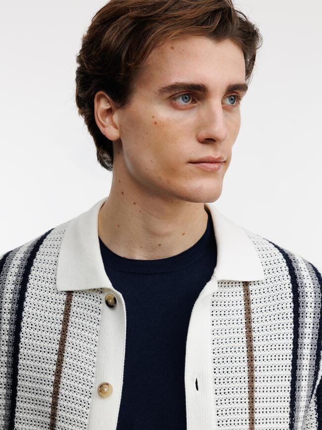 
                  
                    FERRANTE - Polo Doorknoopt Wit Polo's Ferrante 
                  
                