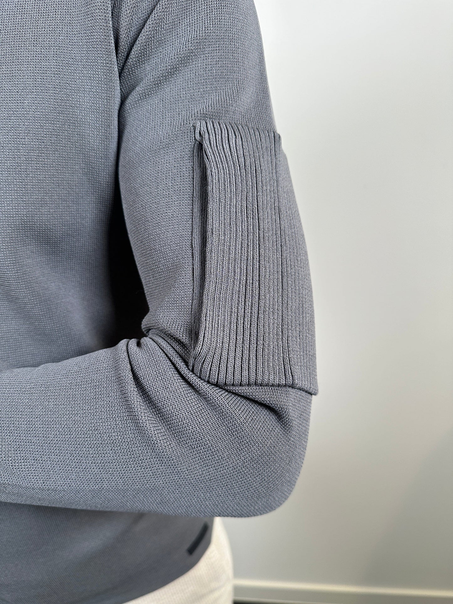 GENTI - Cool Dry Sweater Grijs Truien Genti 