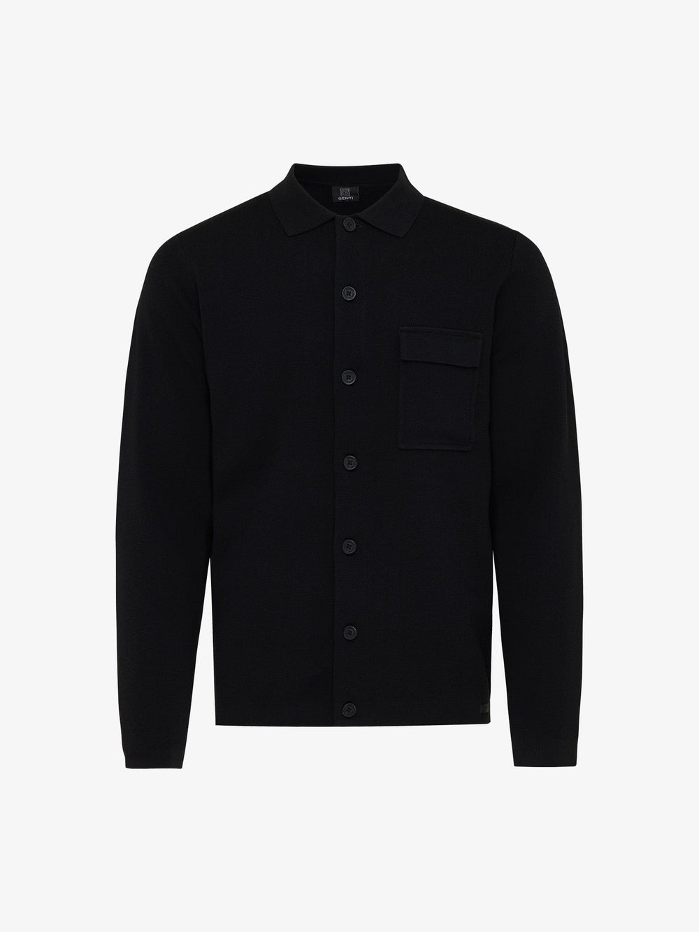 GENTI - Overshirt Cool Dry Zwart Truien Genti 
