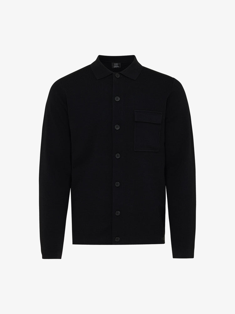 GENTI - Overshirt Cool Dry Zwart Truien Genti 