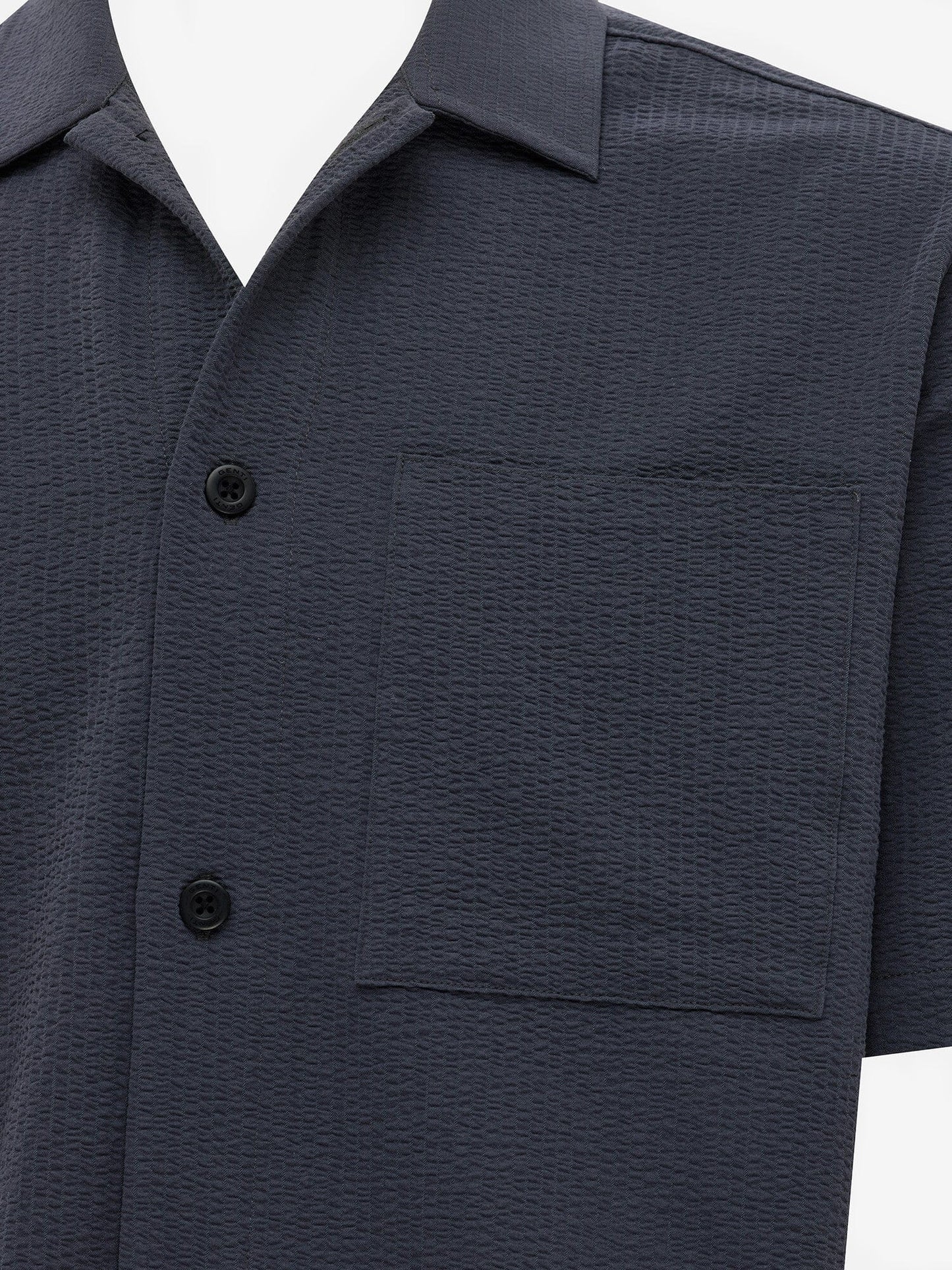 
                  
                    GENTI - Seersucker SS Shirt Grijsblauw Hemden Genti 
                  
                