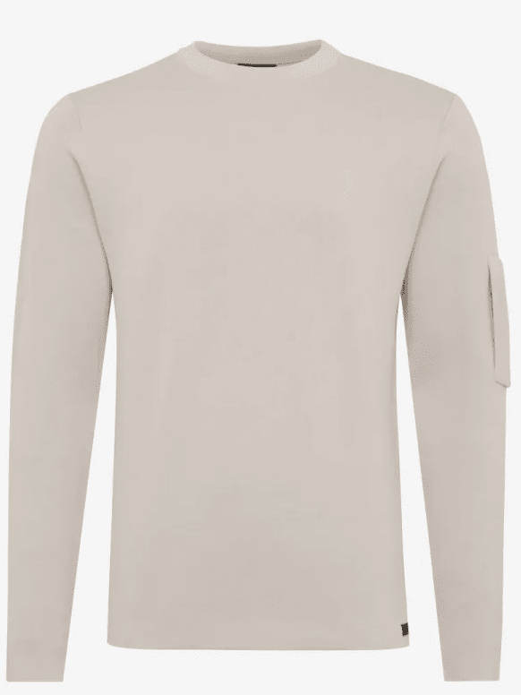 GENTI - Trui Cool Dry Pocket Lichtbeige Truien Genti 