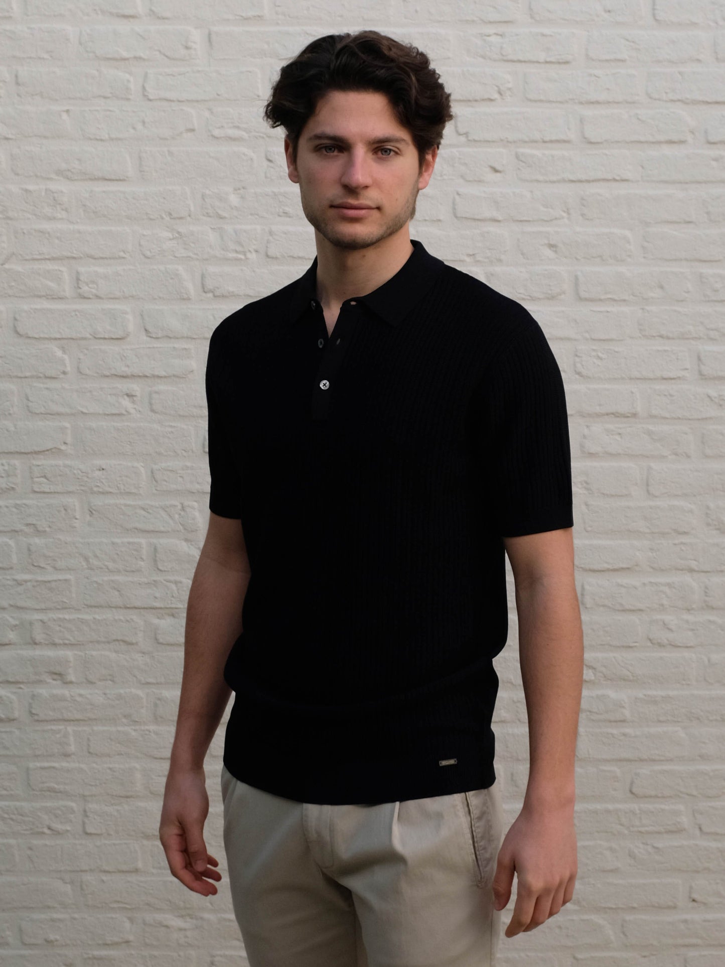 
                  
                    GENTILUOMO - 3 Button Tech Polo Donkerblauw Polo's Gentiluomo 
                  
                