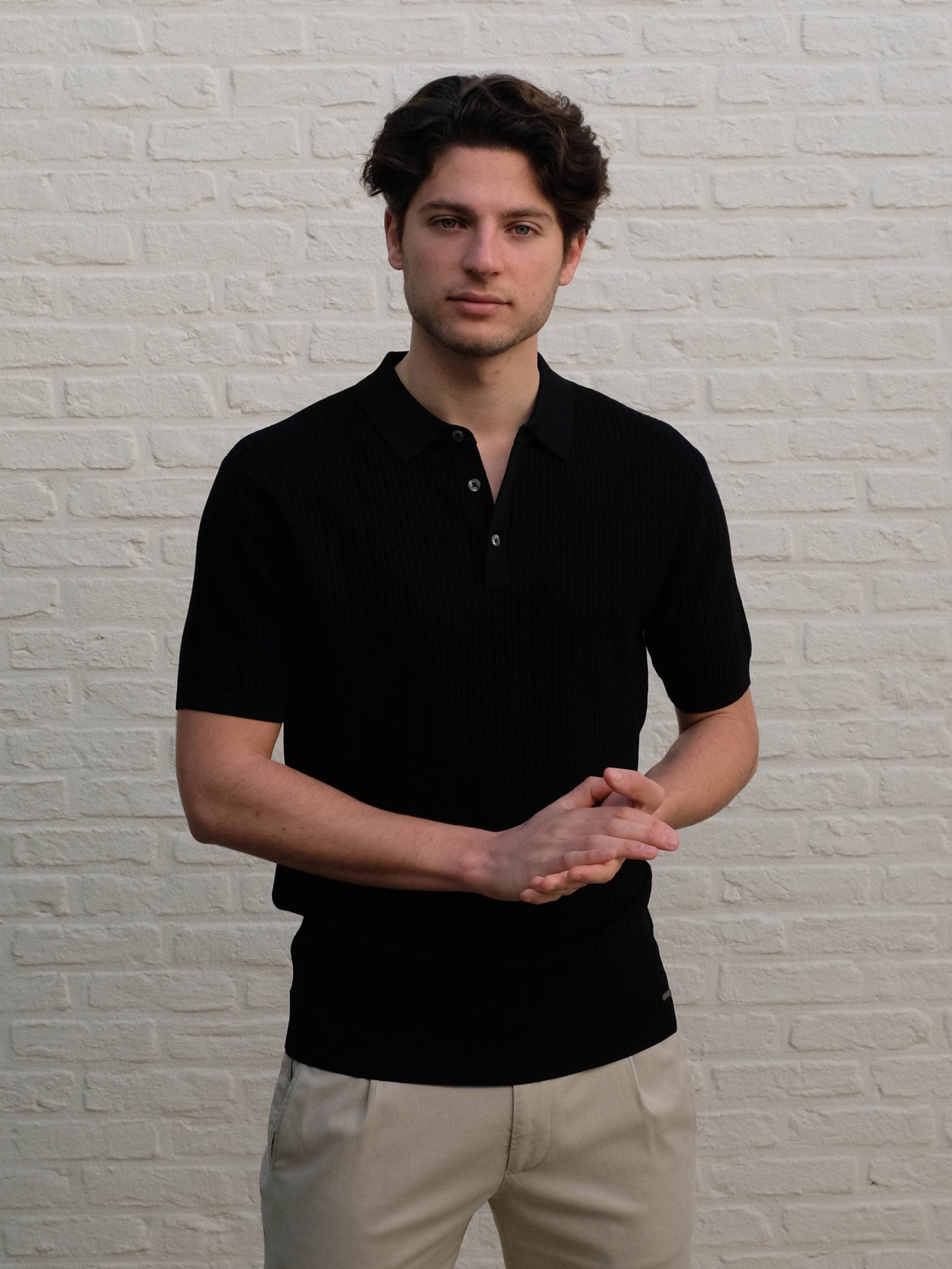 
                  
                    GENTILUOMO - 3 Button Tech Polo Donkerblauw Polo's Gentiluomo 
                  
                