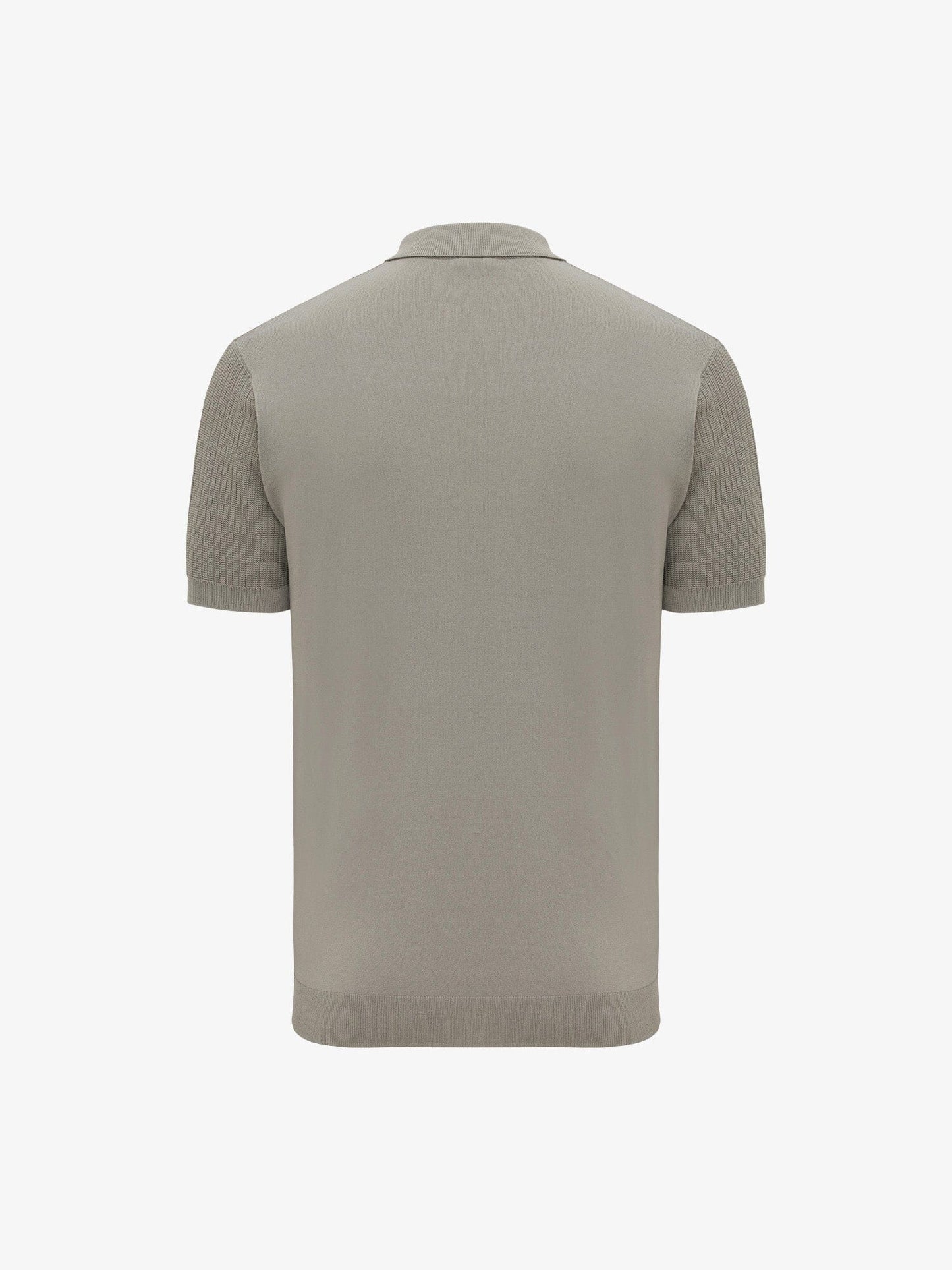 GENTILUOMO - 3 Button Tech Polo Taupe Truien Gentiluomo 