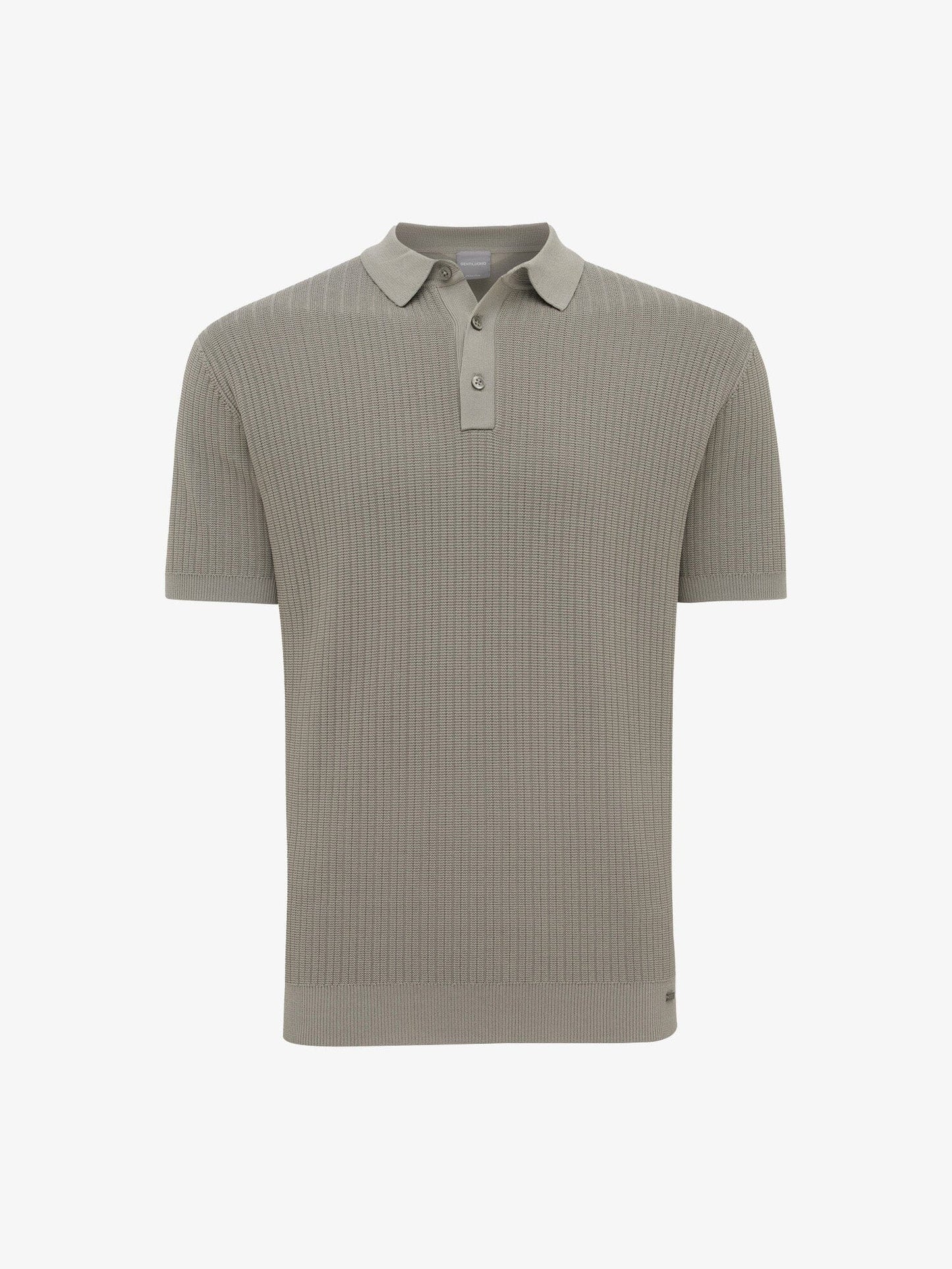 GENTILUOMO - 3 Button Tech Polo Taupe Truien Gentiluomo 