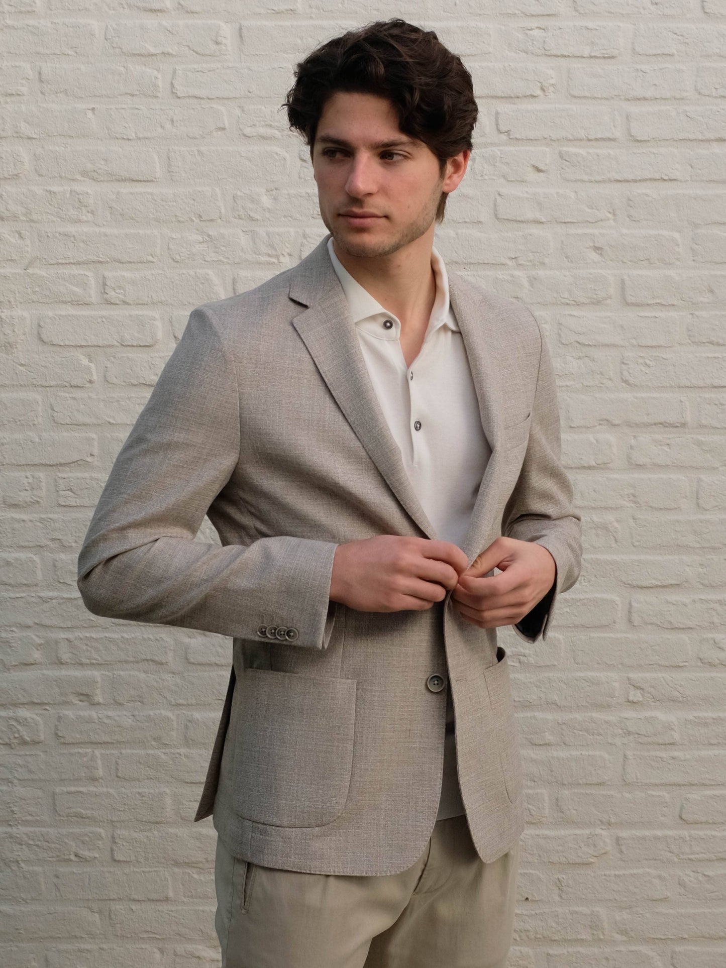 GENTILUOMO - Bergomi Blazer Marzotto Beige Blazers & kostuums Gentiluomo 