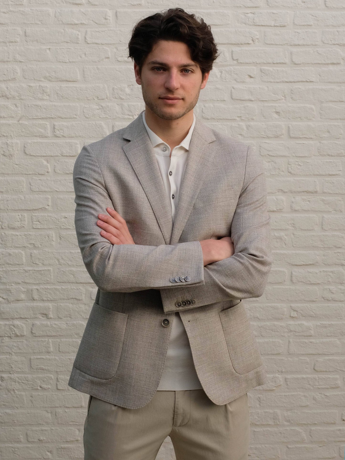 GENTILUOMO - Bergomi Blazer Marzotto Beige Blazers & kostuums Gentiluomo 