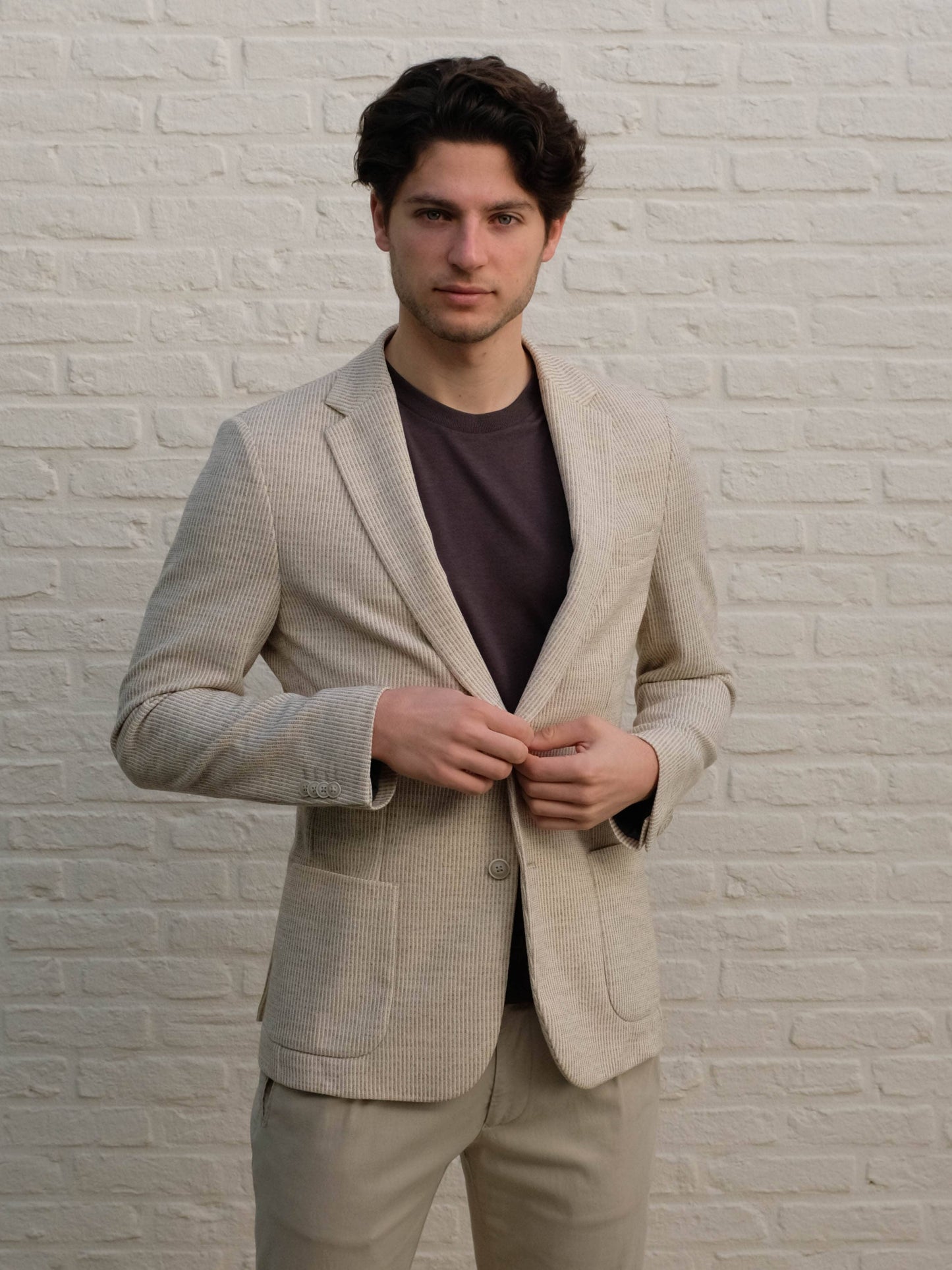 GENTILUOMO - Bergomi Blazer Stretch Beige Blazers & kostuums Gentiluomo 