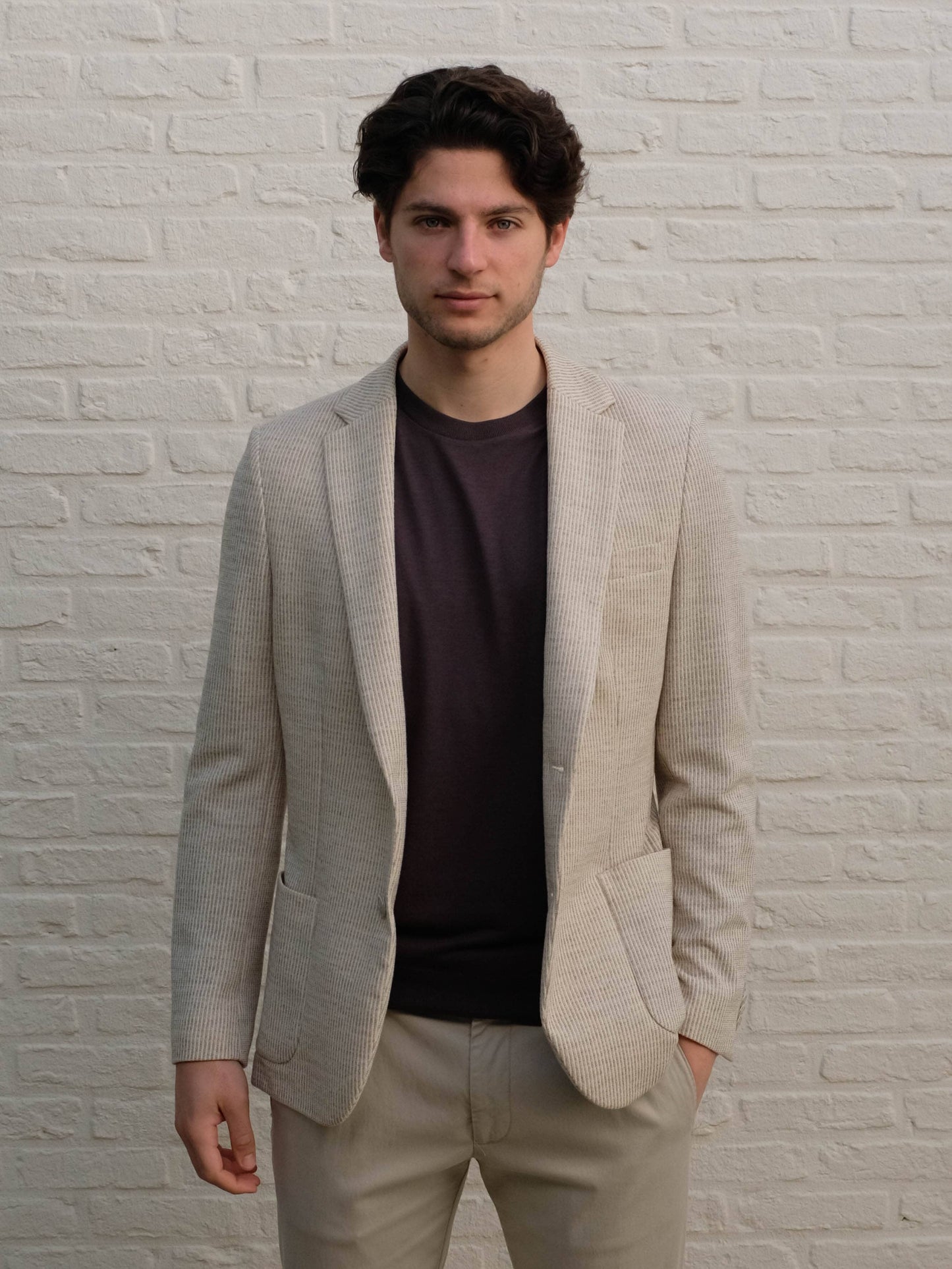 GENTILUOMO - Bergomi Blazer Stretch Beige Blazers & kostuums Gentiluomo 