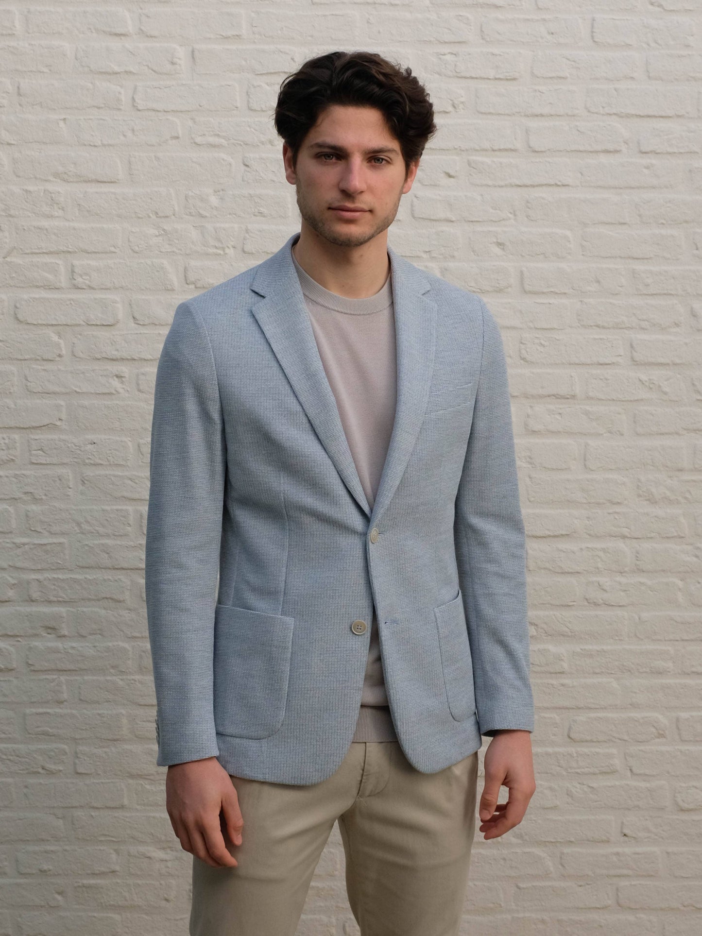 GENTILUOMO - Bergomi Blazer Stretch Lichtblauw Blazers & kostuums Gentiluomo 