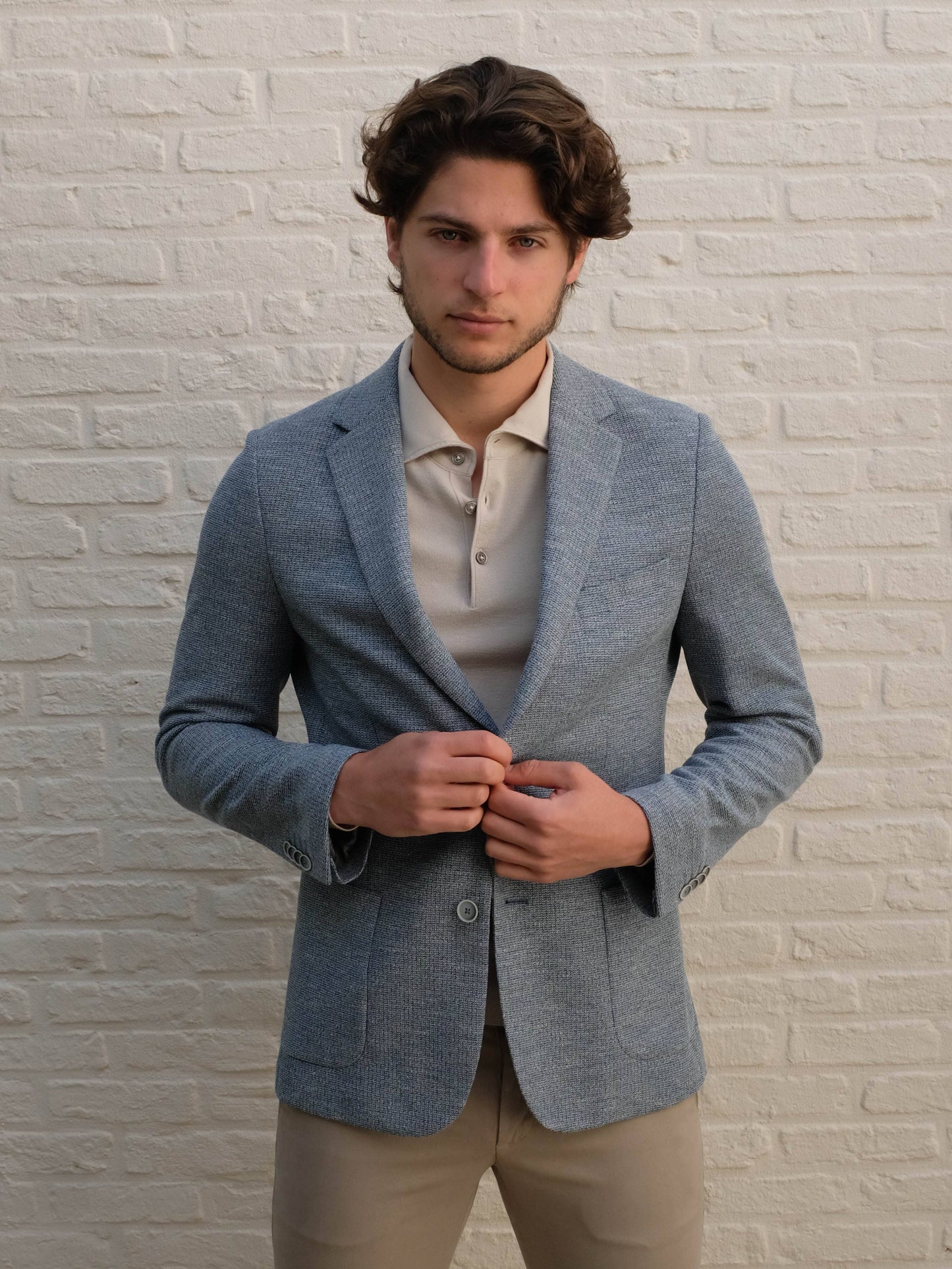 
                  
                    GENTILUOMO - Blazer Bergomi Stretch Blauw Blazers & kostuums Gentiluomo 
                  
                