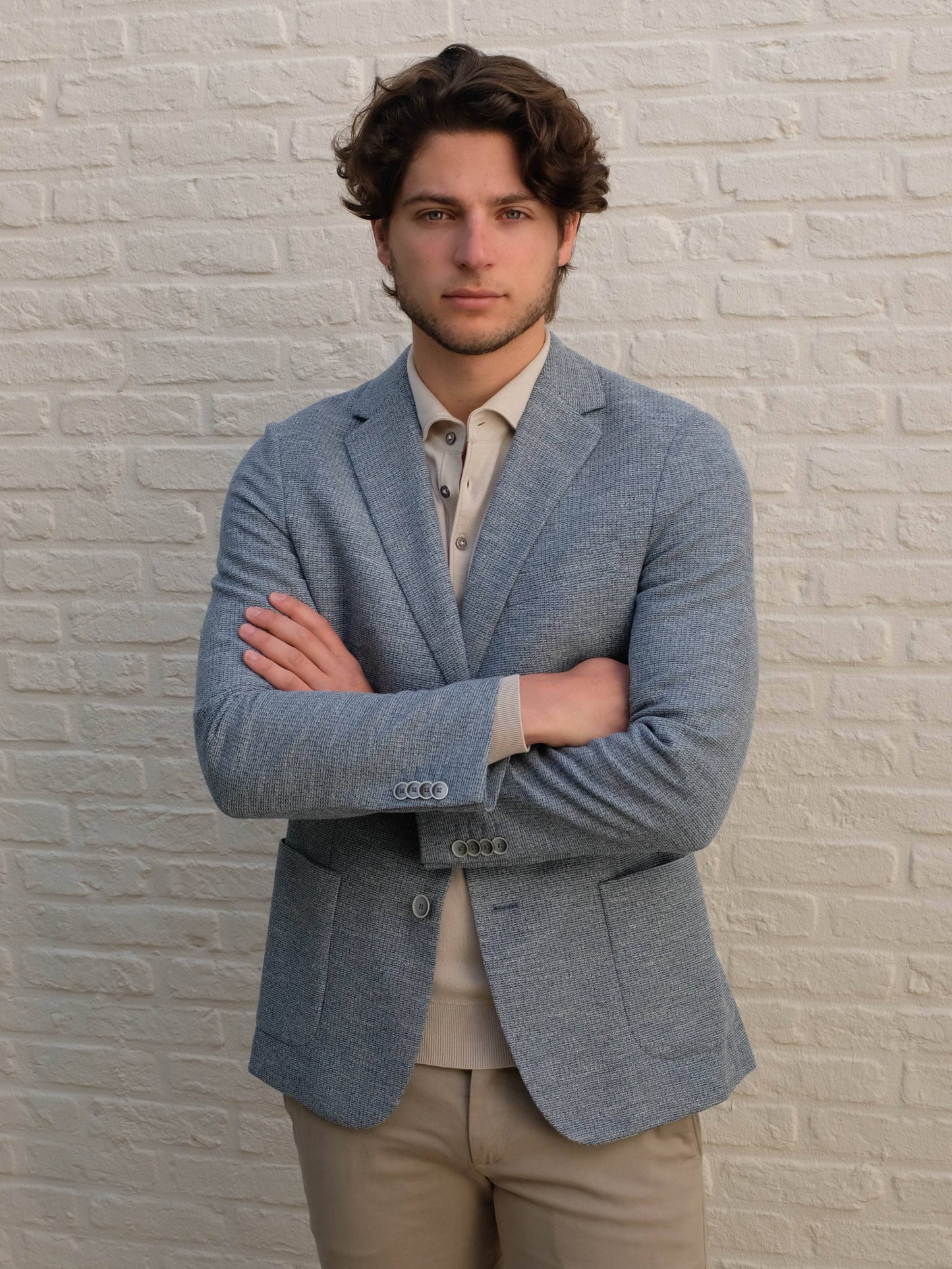 
                  
                    GENTILUOMO - Blazer Bergomi Stretch Blauw Blazers & kostuums Gentiluomo 
                  
                