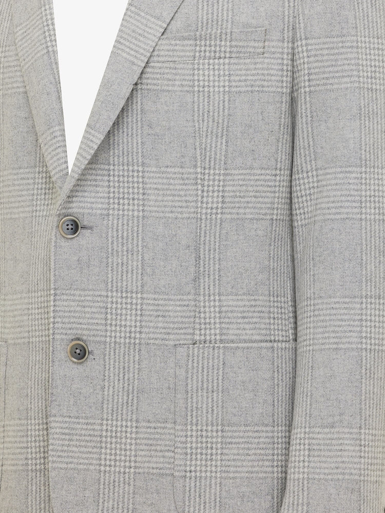GENTILUOMO - Blazer Wol Geruit Lichtgrijs Blazers & kostuums Gentiluomo 