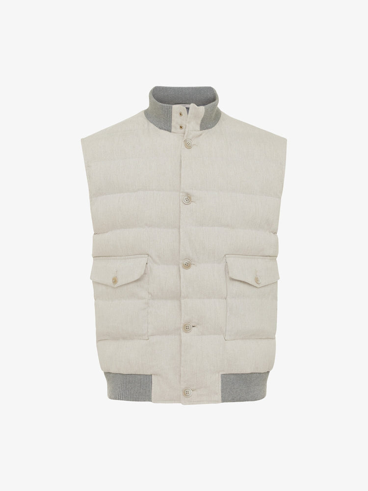 GENTILUOMO - Bodywarmer Beige/Grijs Jassen Gentiluomo 