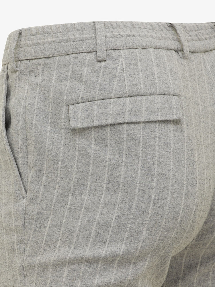 GENTILUOMO - Broek Stretch Wol Lichtgrijs Broeken Gentiluomo 