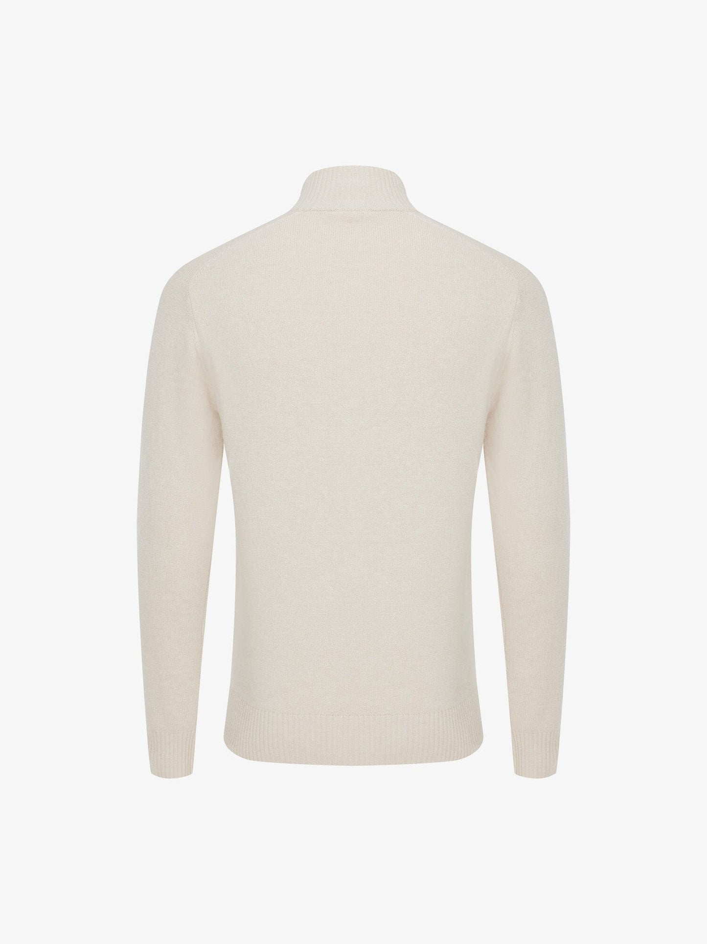 
                  
                    GENTILUOMO - Buttoned Turtle Zip Ecru Truien Gentiluomo 
                  
                