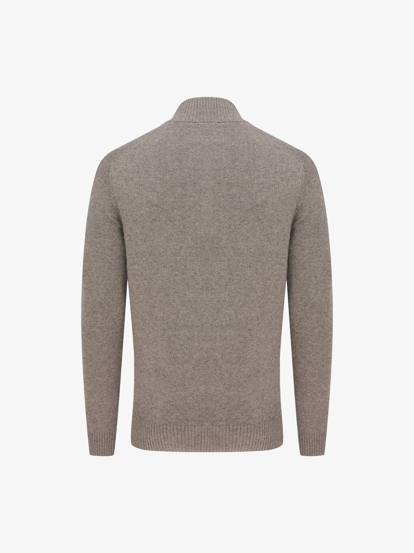
                  
                    GENTILUOMO - Buttoned Turtle Zip Taupe Truien Gentiluomo 
                  
                