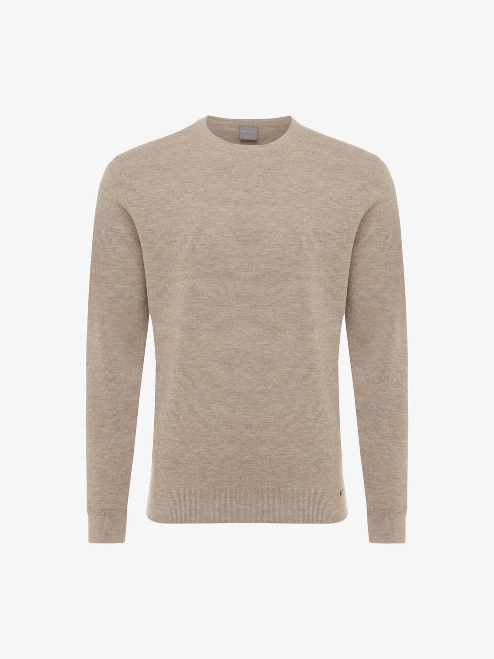 GENTILUOMO - Clean Rondneck Merino Beige Truien Gentiluomo 