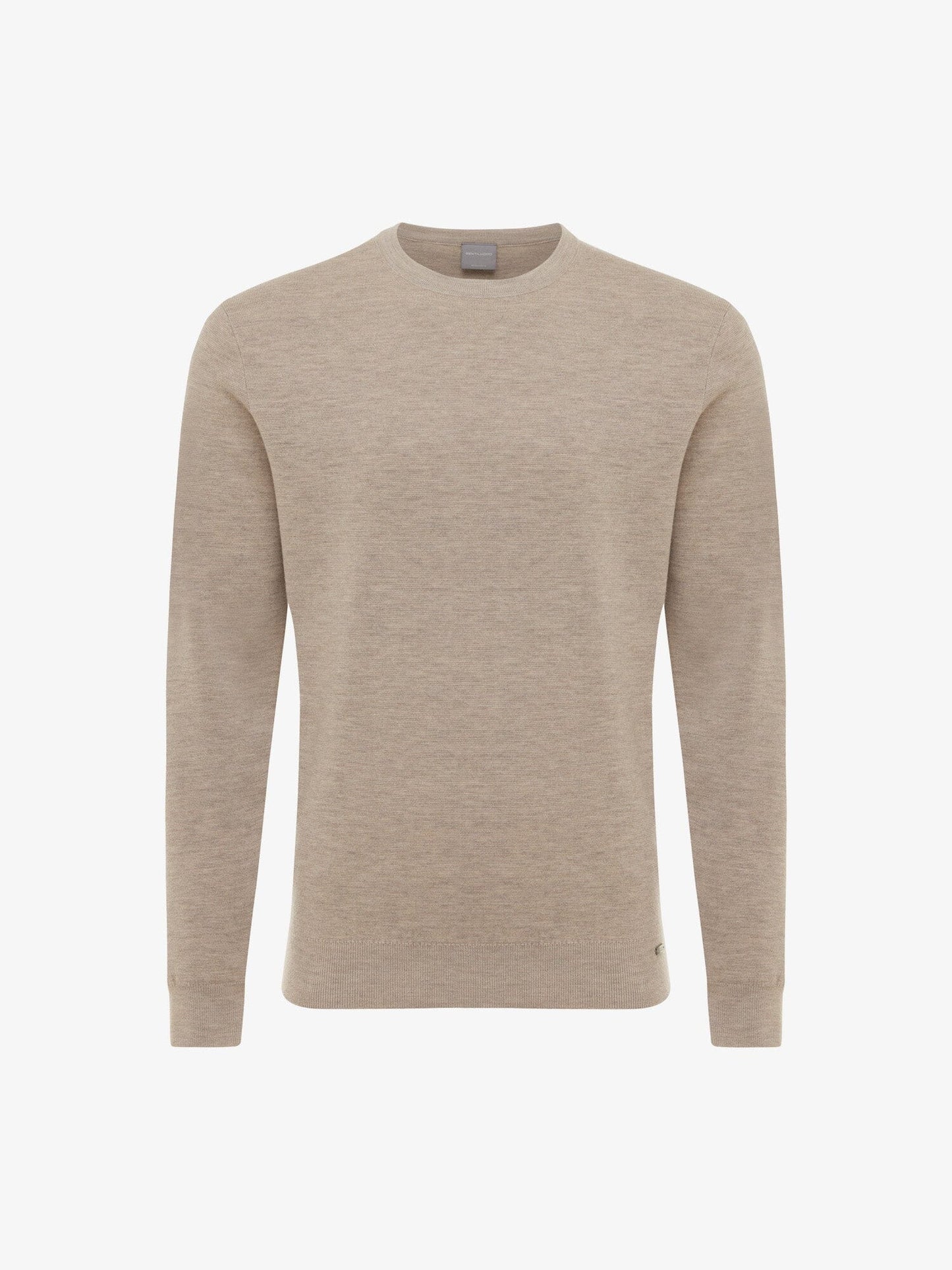 GENTILUOMO - Clean Rondneck Merino Beige Truien Gentiluomo 