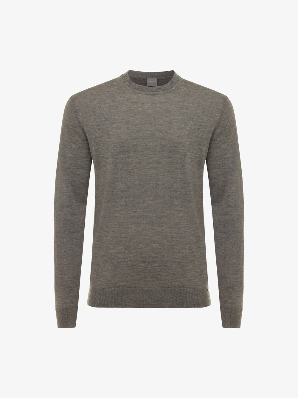 GENTILUOMO - Clean Rondneck Merino Taupe Truien Gentiluomo 