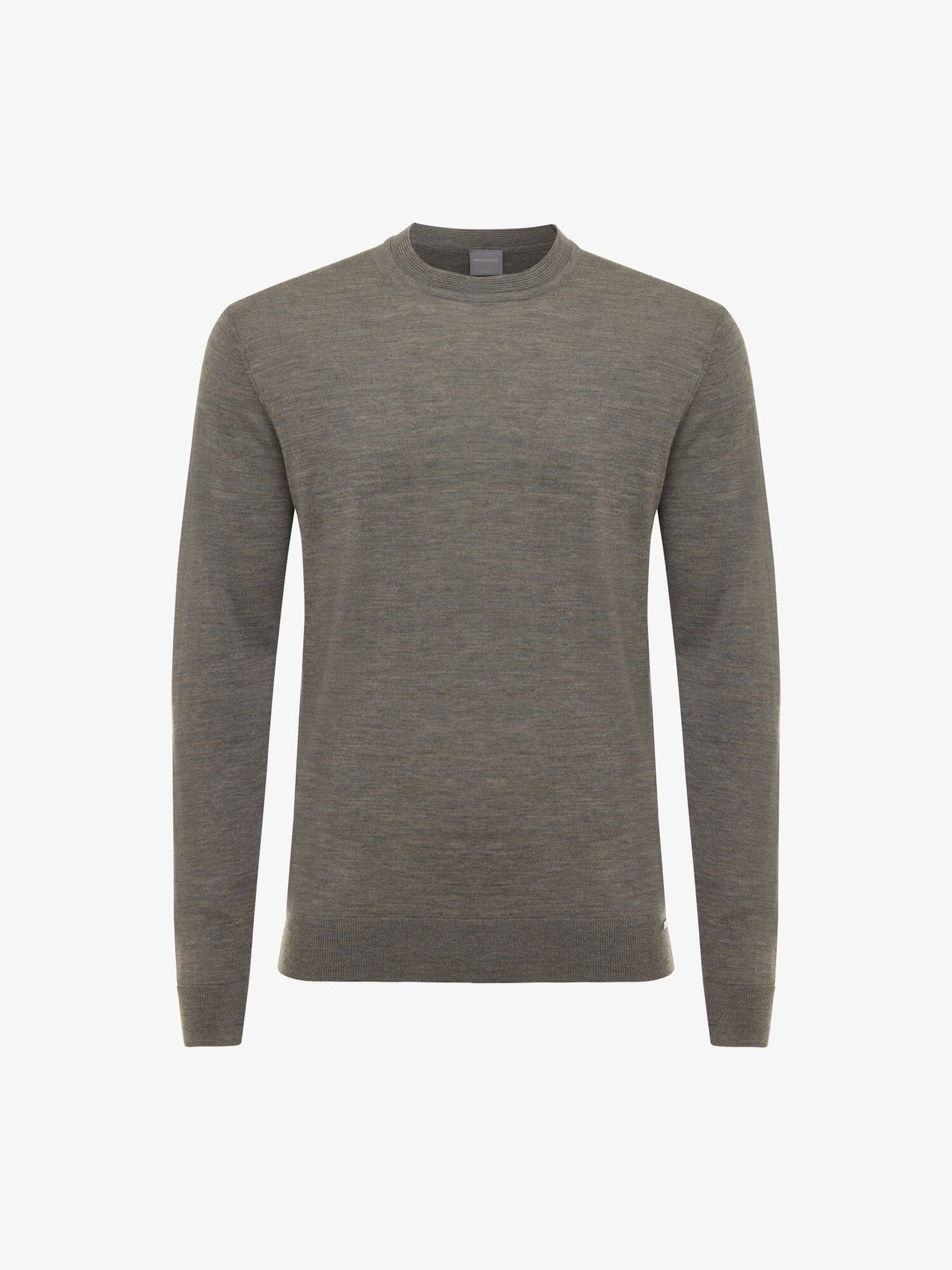 GENTILUOMO - Clean Rondneck Merino Taupe Truien Gentiluomo 