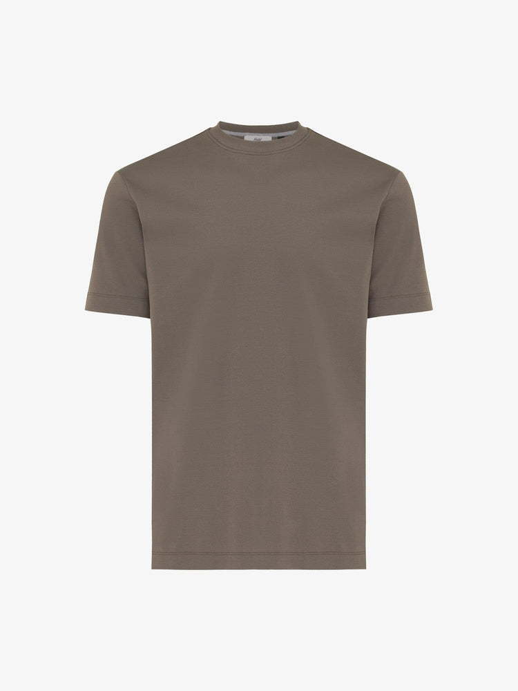 GENTILUOMO - Gemerceriseerd Katoen T-Shirt Taupe T-shirts Gentiluomo 