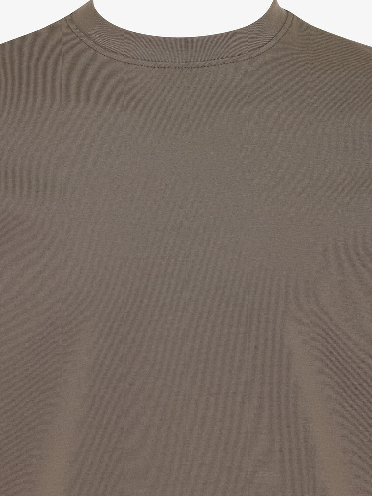 GENTILUOMO - Gemerceriseerd Katoen T-Shirt Taupe T-shirts Gentiluomo 