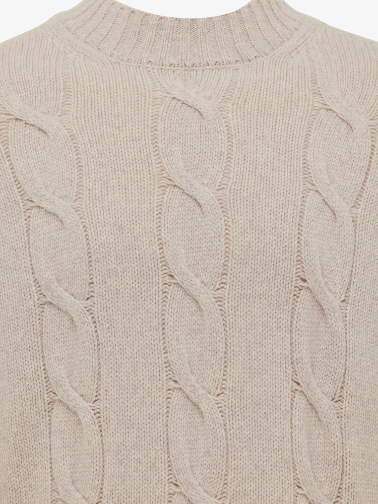 
                  
                    GENTILUOMO - Gold Merino Kabel Knit Beige Truien Gentiluomo 
                  
                