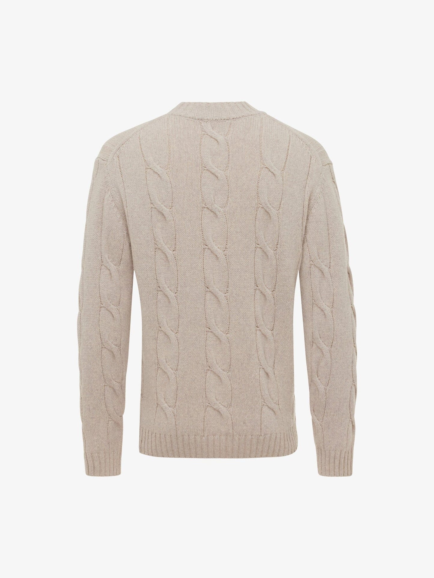 GENTILUOMO - Gold Merino Kabel Knit Beige Truien Gentiluomo 