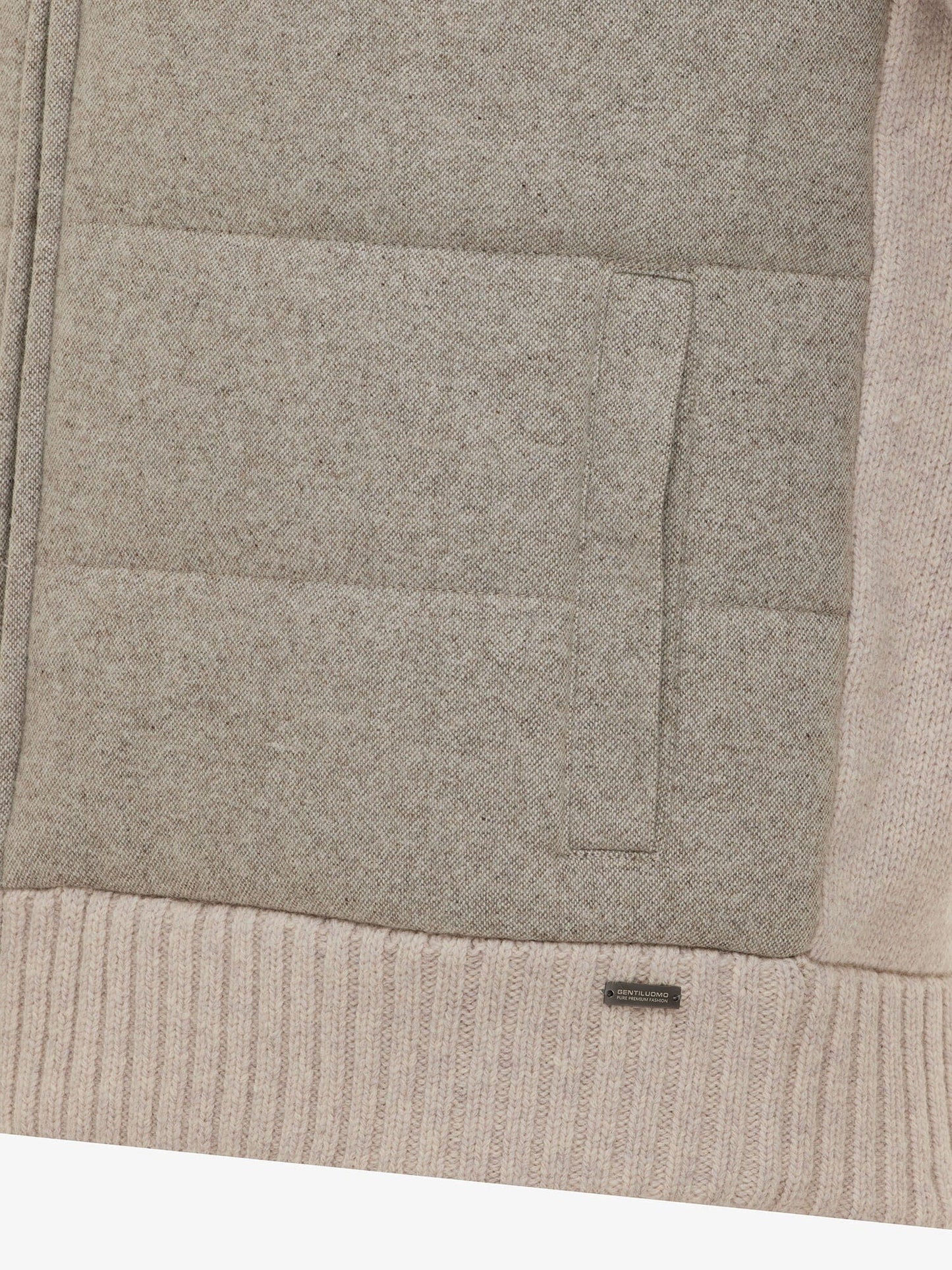 GENTILUOMO - Gold Padded Jasje Beige Truien Gentiluomo 