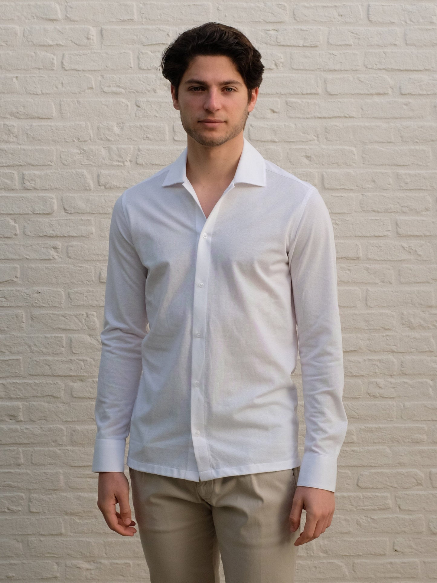 
                  
                    GENTILUOMO - Jersey Shirt Wit Hemden Gentiluomo 
                  
                
