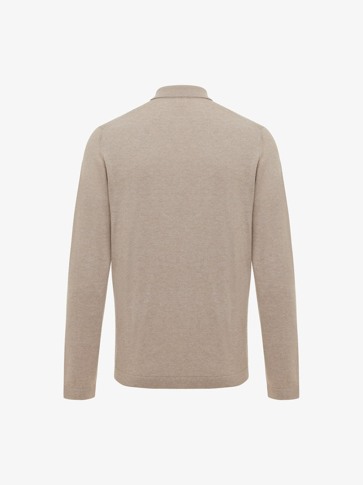 
                  
                    GENTILUOMO - Longsleeve Zip Polo Beige Truien Gentiluomo 
                  
                