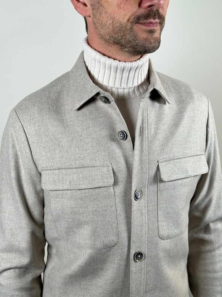 
                  
                    GENTILUOMO - Manteco Wool Luxe Overshirt Beige Blazers & kostuums Gentiluomo 
                  
                