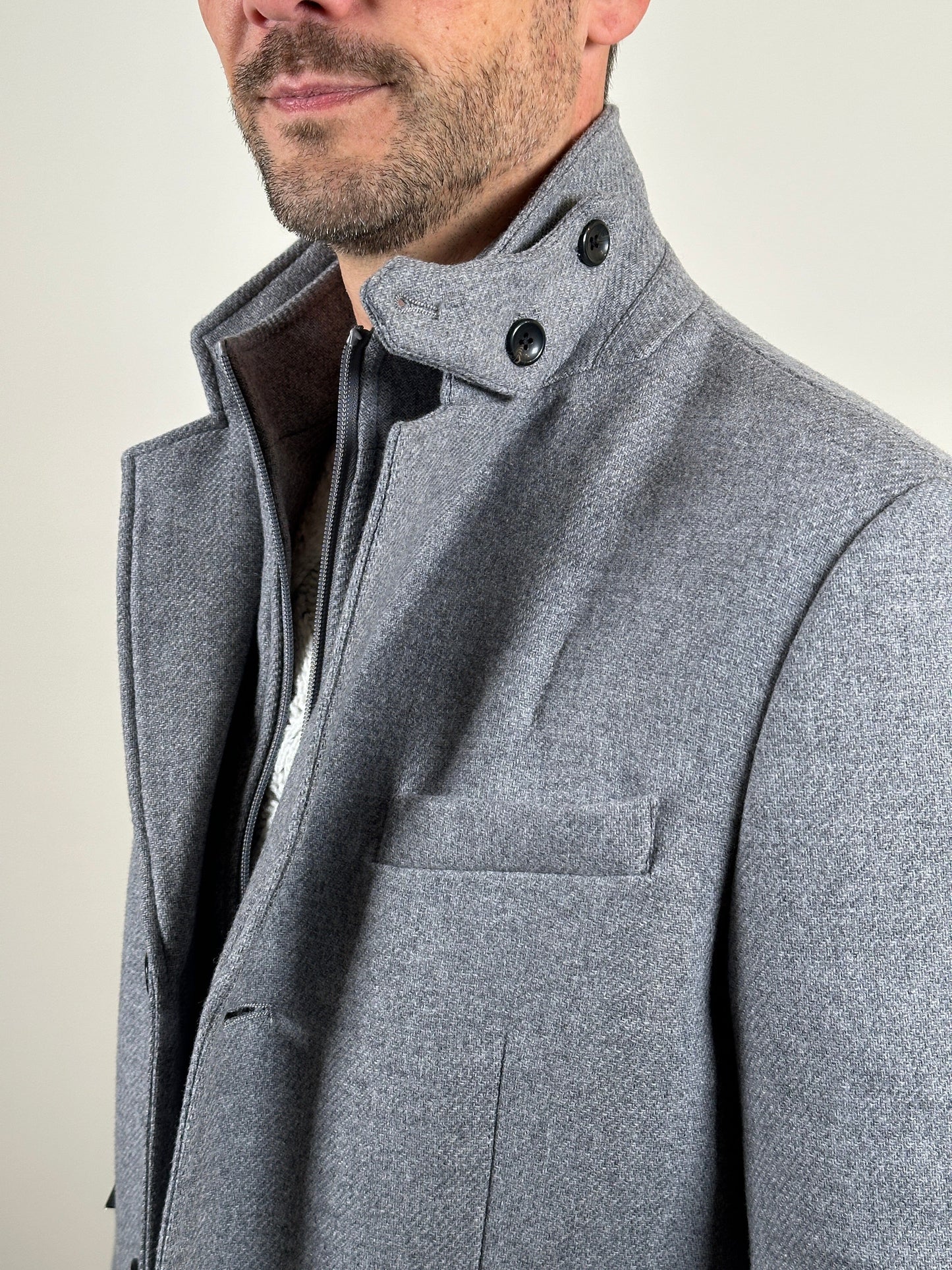 
                  
                    GENTILUOMO - Manteco Wool Moreno Jas Grijs Jassen Gentiluomo 
                  
                