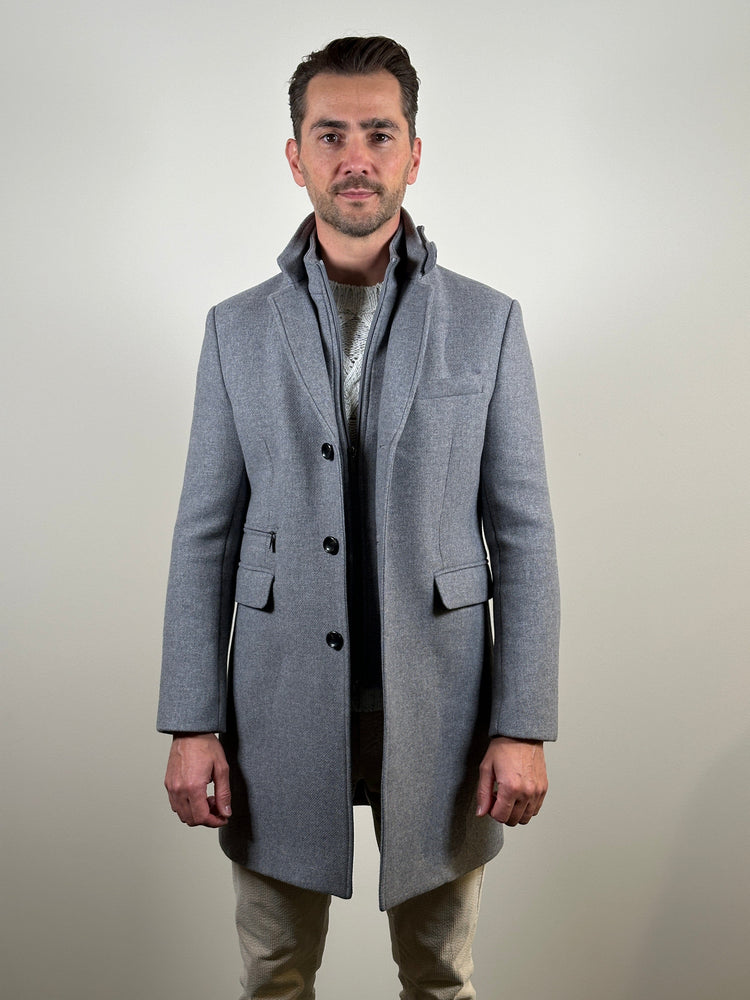 GENTILUOMO - Manteco Wool Moreno Jas Grijs Jassen Gentiluomo 
