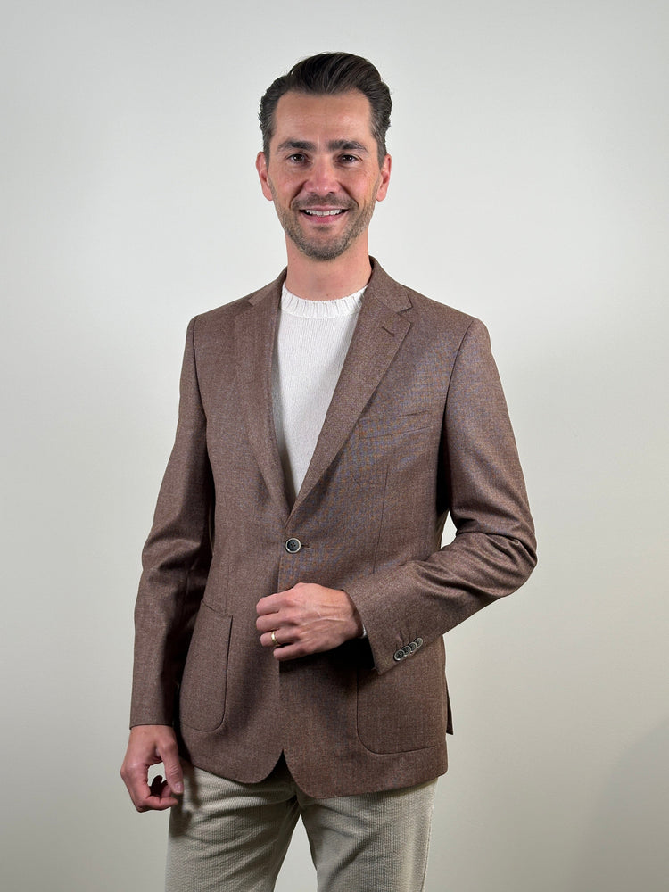 GENTILUOMO - Marzotto Wool Blazer Bruin Blazers & kostuums Gentiluomo 
