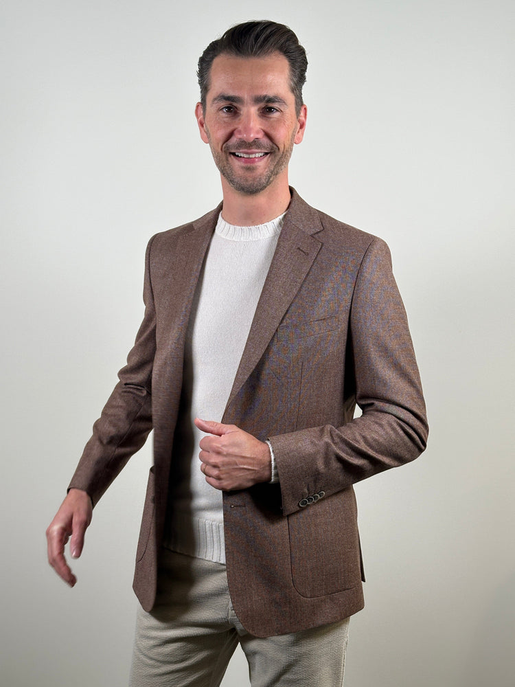 GENTILUOMO - Marzotto Wool Blazer Bruin Blazers & kostuums Gentiluomo 