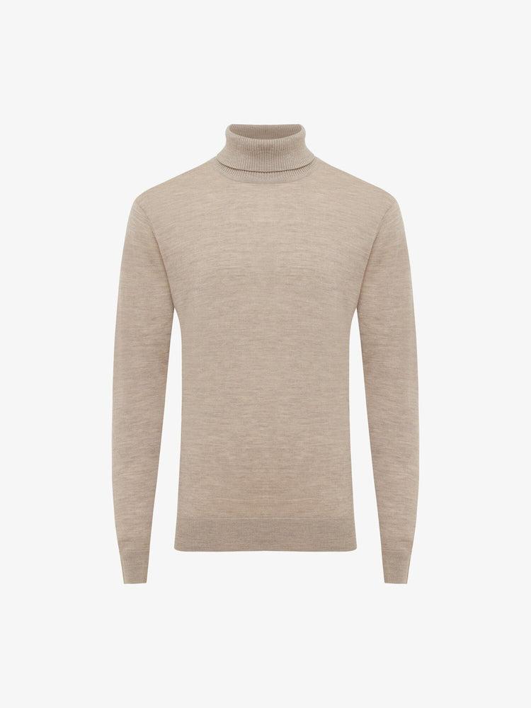 GENTILUOMO - Merino Rolkraag Beige Truien Gentiluomo 