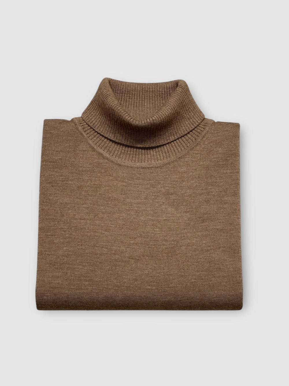 GENTILUOMO - Merino Rolkraag Camel Truien Gentiluomo 