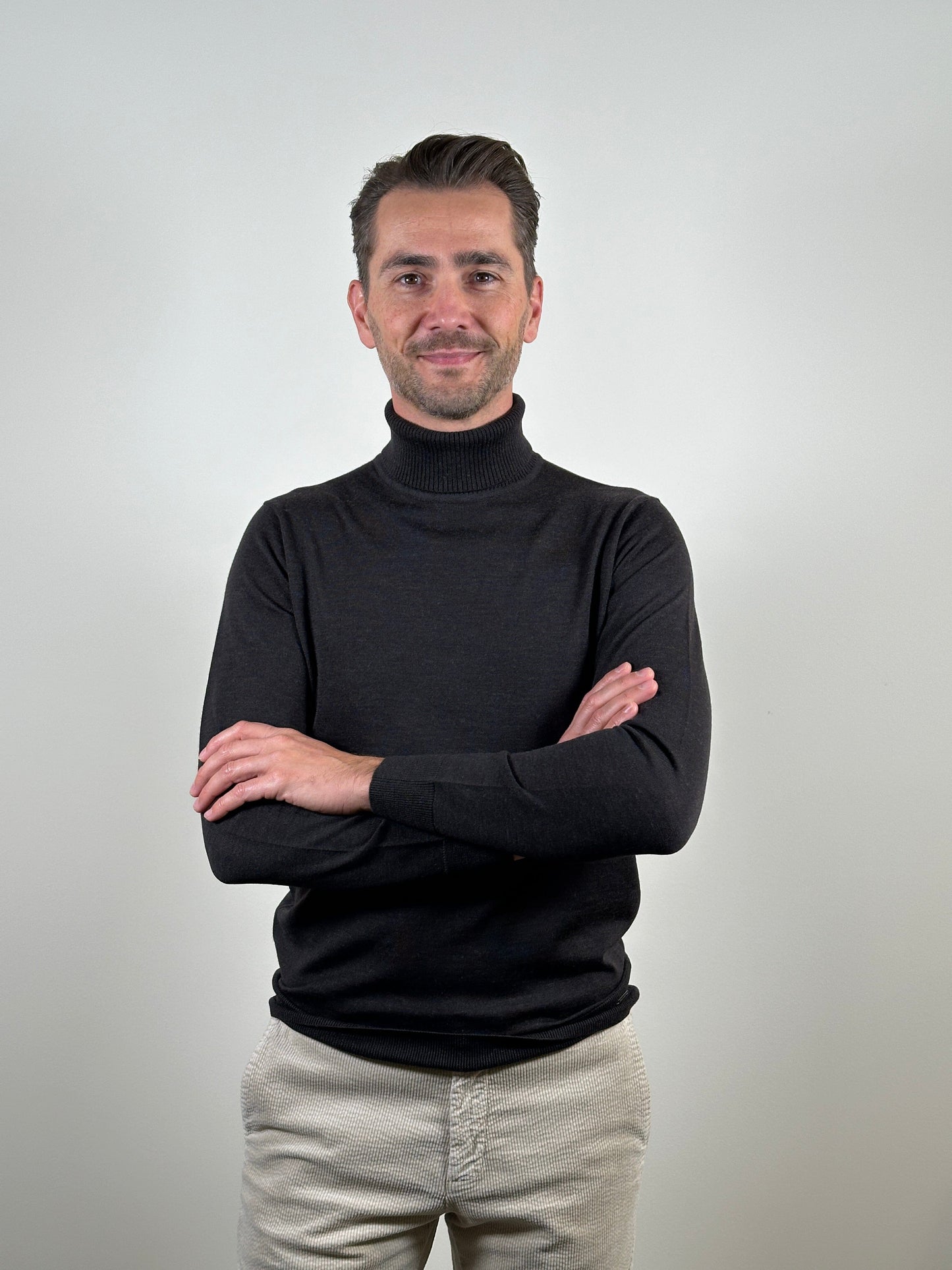 GENTILUOMO - Merino Rolkraag Donkerbruin Truien Gentiluomo 